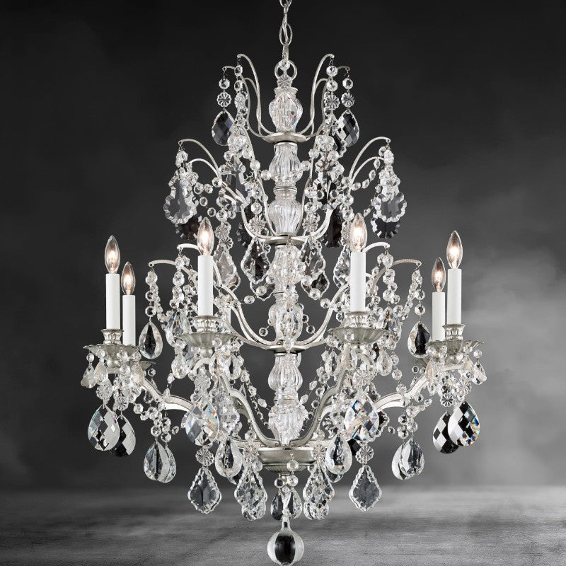 Bordeaux Crystal Chandelier 28"