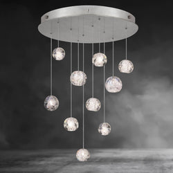 Nature-inspired round crystal Chandelier