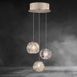 Nature-inspired round crystal Chandelier