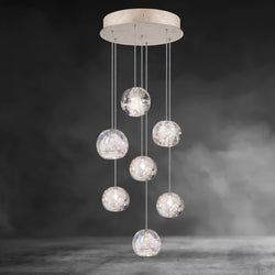Nature-inspired round crystal Chandelier