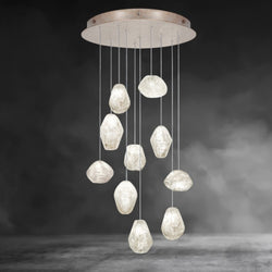 Nature-inspired round chandelier