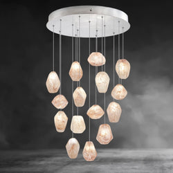 Nature-inspired round chandelier