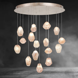 Nature-inspired round chandelier