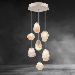 Nature-inspired round chandelier