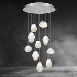 Nature-inspired round chandelier