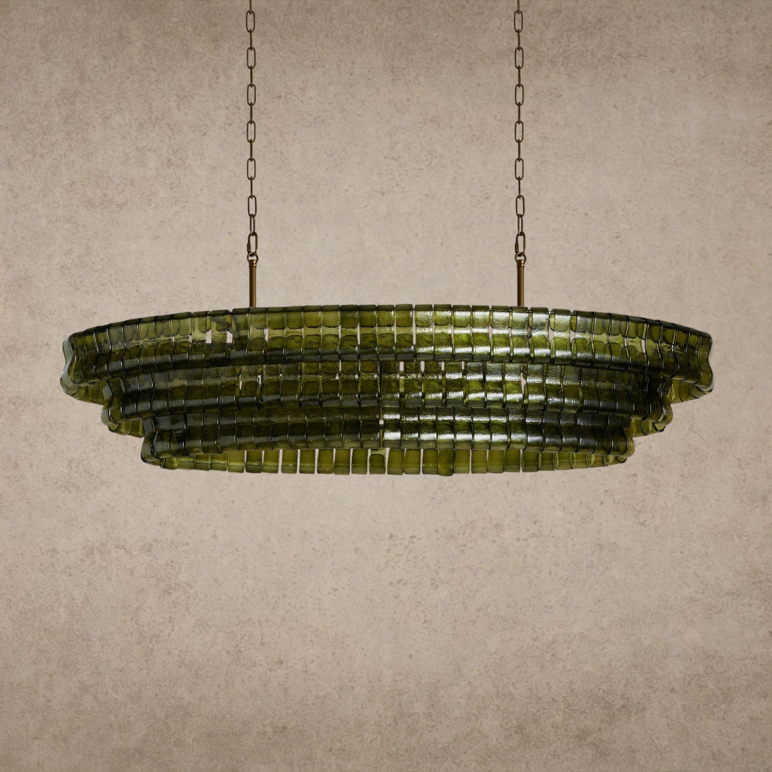 Ghiaccio Oval Chandelier 54 inch, 65 inch