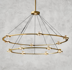 Éclatant Round Chandelier 36", 48", 60", Two-Tied 60"