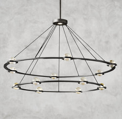 Éclatant Round Chandelier 36", 48", 60", Two-Tied 60"