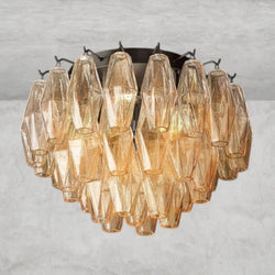 Chiara Clear/ Smoke Glass Flushmount 17", 22"