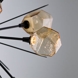 Hammerton Studio Gem Starburst Chandelier - Modern Hand-Forged LED Lighting Fixture