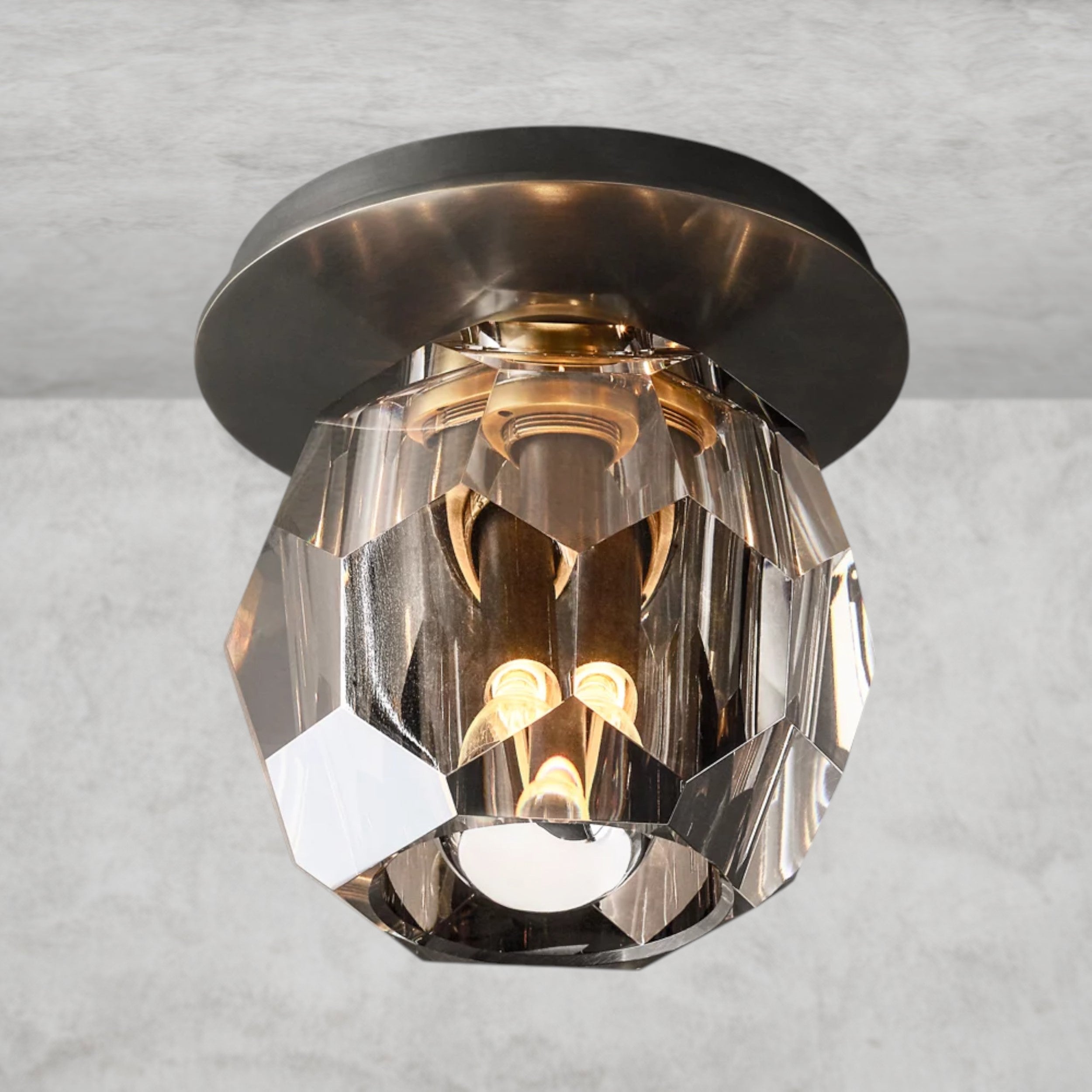 Boule De Cristal Clear Glass Petite Flushmount
