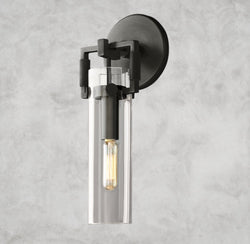 Machinist Glass Cylinder Sconce 9", 12", 16"