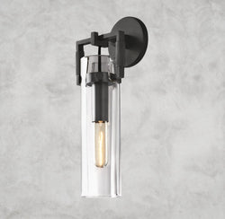Machinist Glass Cylinder Sconce 9", 12", 16"