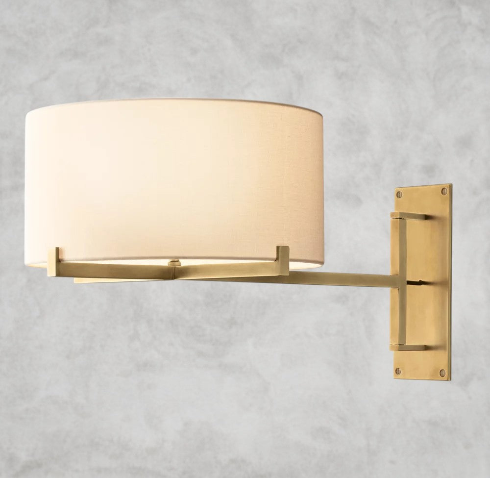 Pauillac Drum Shade Swing-Arm Sconce