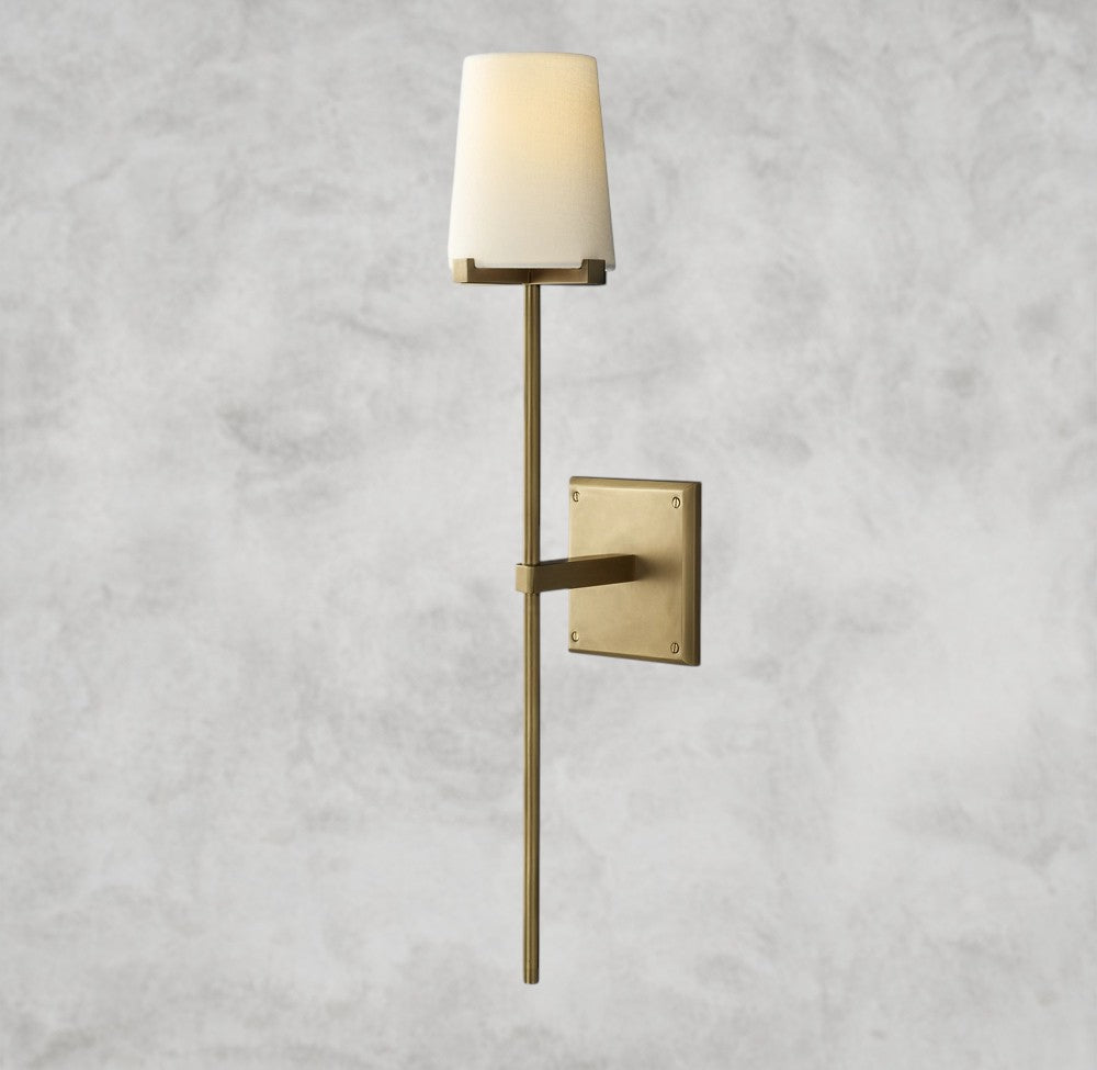 Pauillac Fabric Shade Torch Sconce