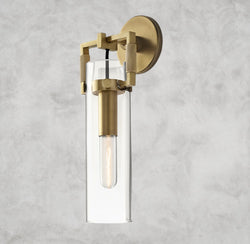 Machinist Glass Cylinder Sconce 9", 12", 16"