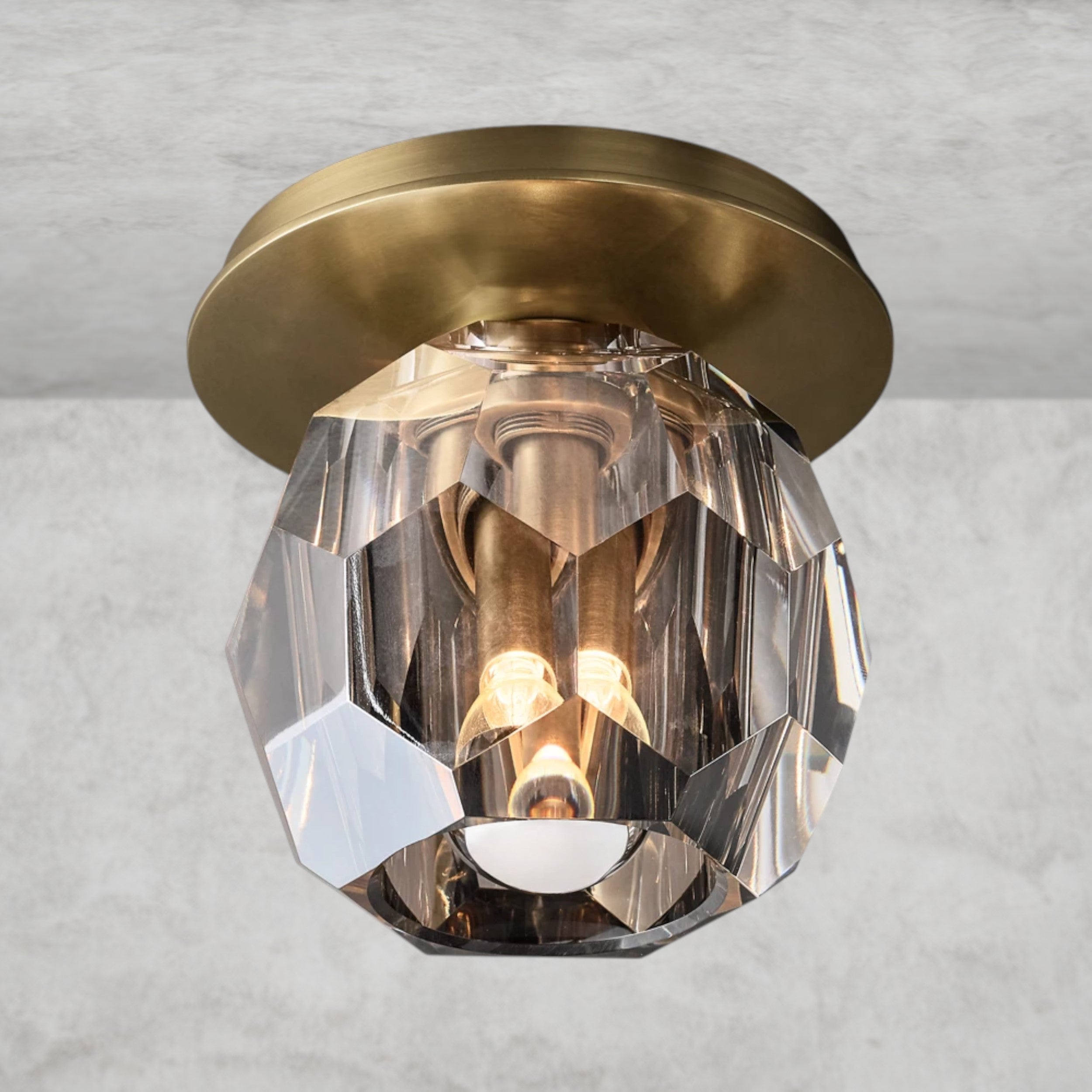 Boule De Cristal Clear Glass Petite Flushmount