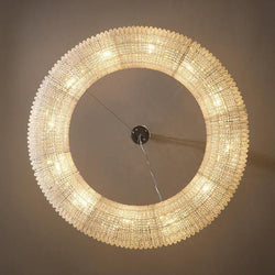 Amber Halo Ring Modern Clear Crystal Chandelier