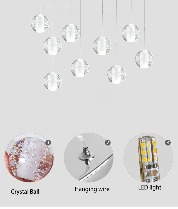 Dazzling Crystal Sphere Chandelier by Aurorae Lighting