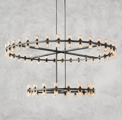 Arcachon LED Round Two-Tier Chandelier 60"