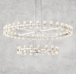 Arcachon LED Round Two-Tier Chandelier 60"