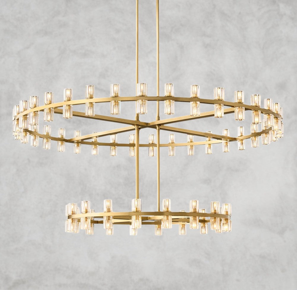 Arcachon LED Round Two-Tier Chandelier 60"