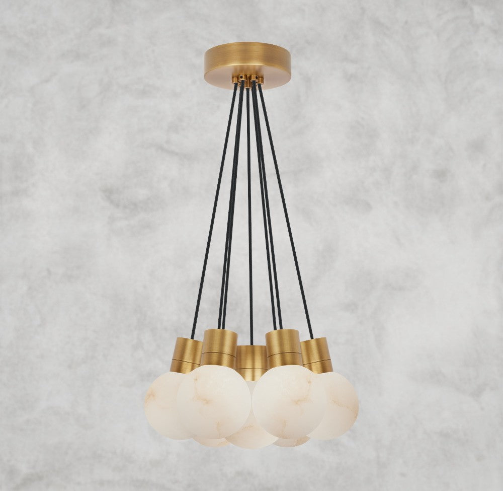 Mina Alabaster 7-Light Chandelier