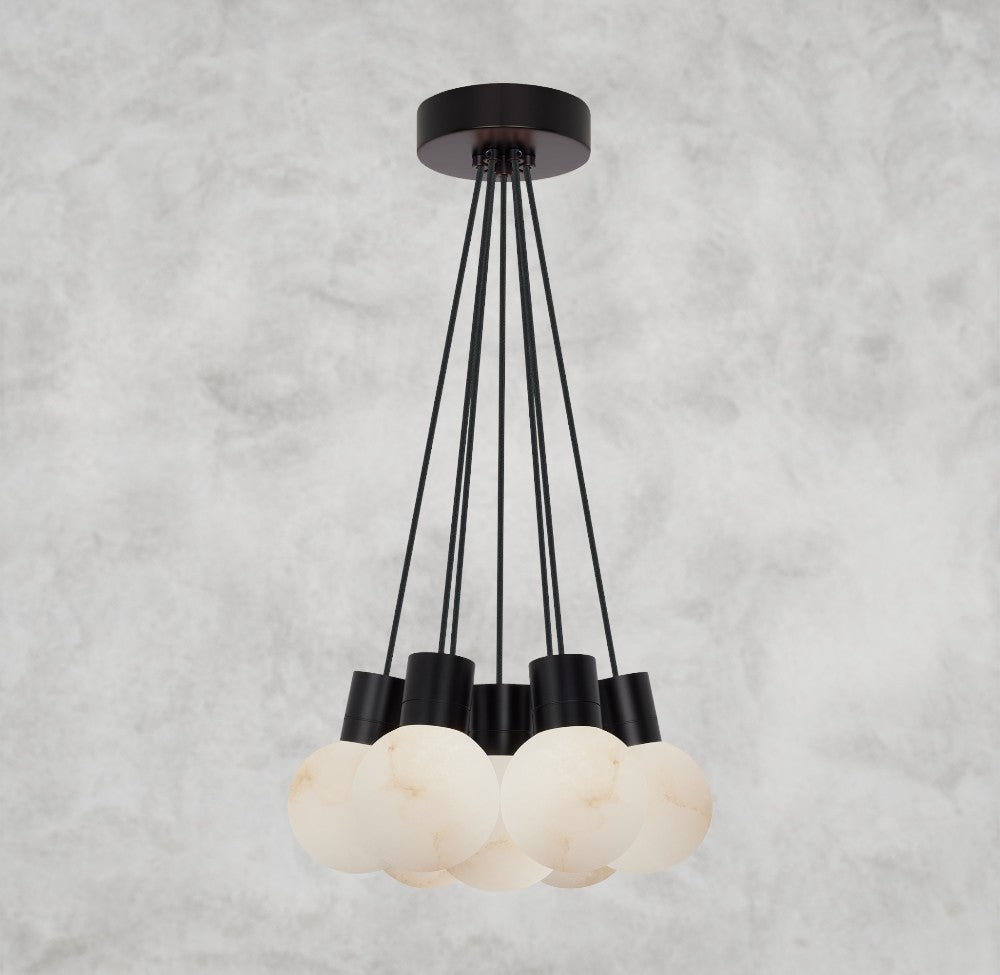 Mina Alabaster 7-Light Chandelier