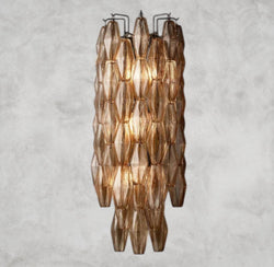 CHIARA CLEAR/ SMOKE GLASS GRAND SCONCE 30"