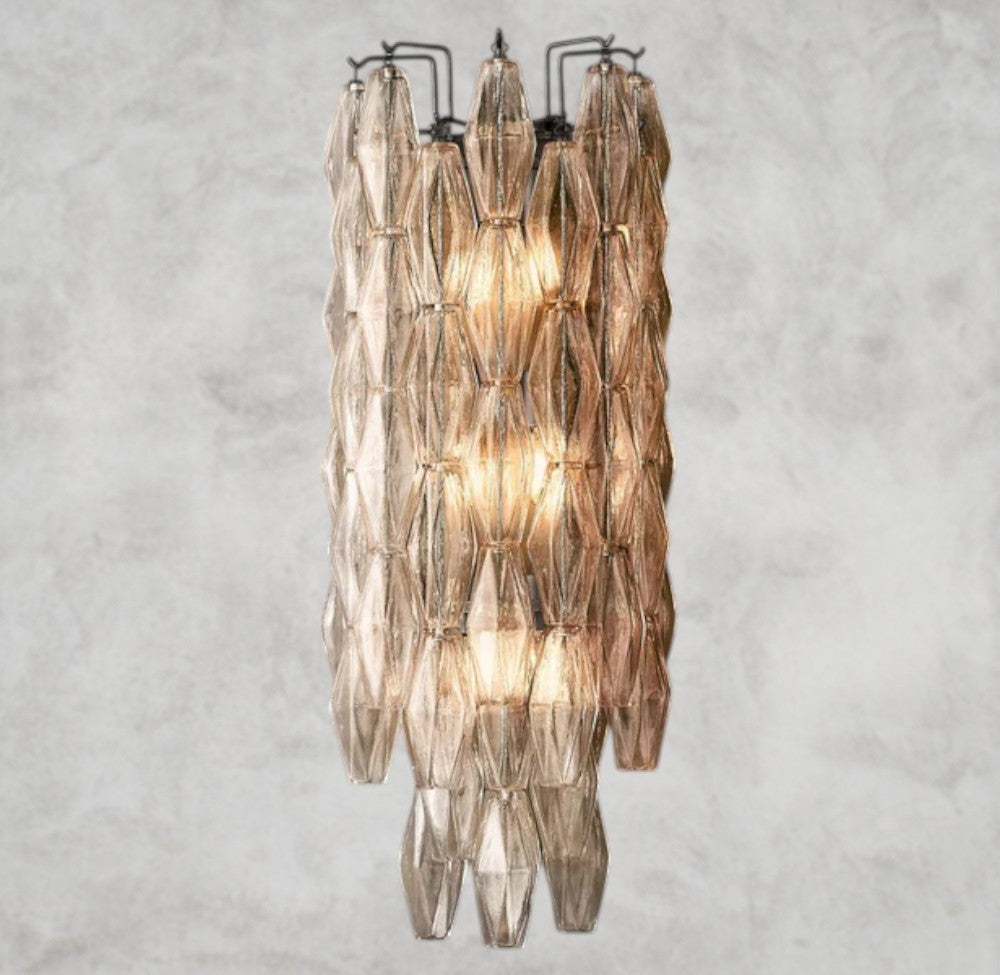 CHIARA CLEAR/ SMOKE GLASS GRAND SCONCE 30