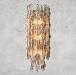 CHIARA CLEAR/ SMOKE GLASS GRAND SCONCE 30"