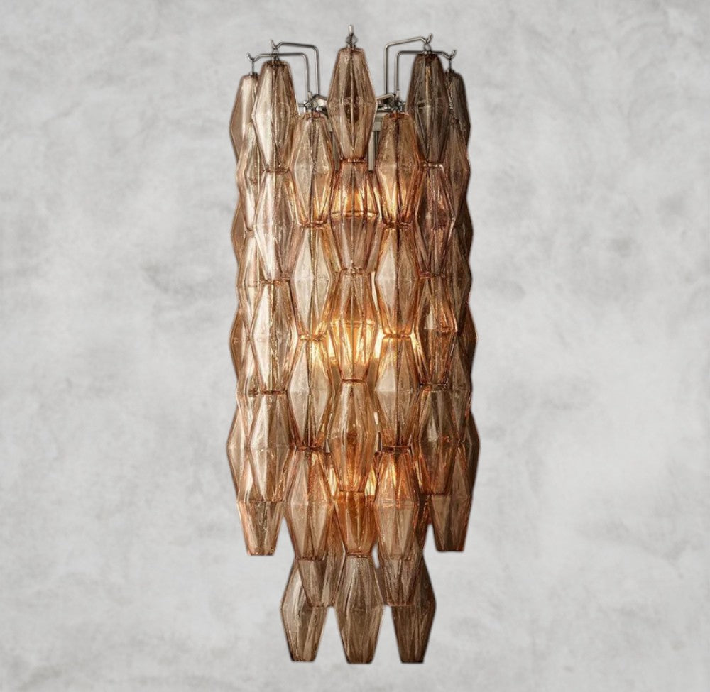 CHIARA CLEAR/ SMOKE GLASS SCONCE 19