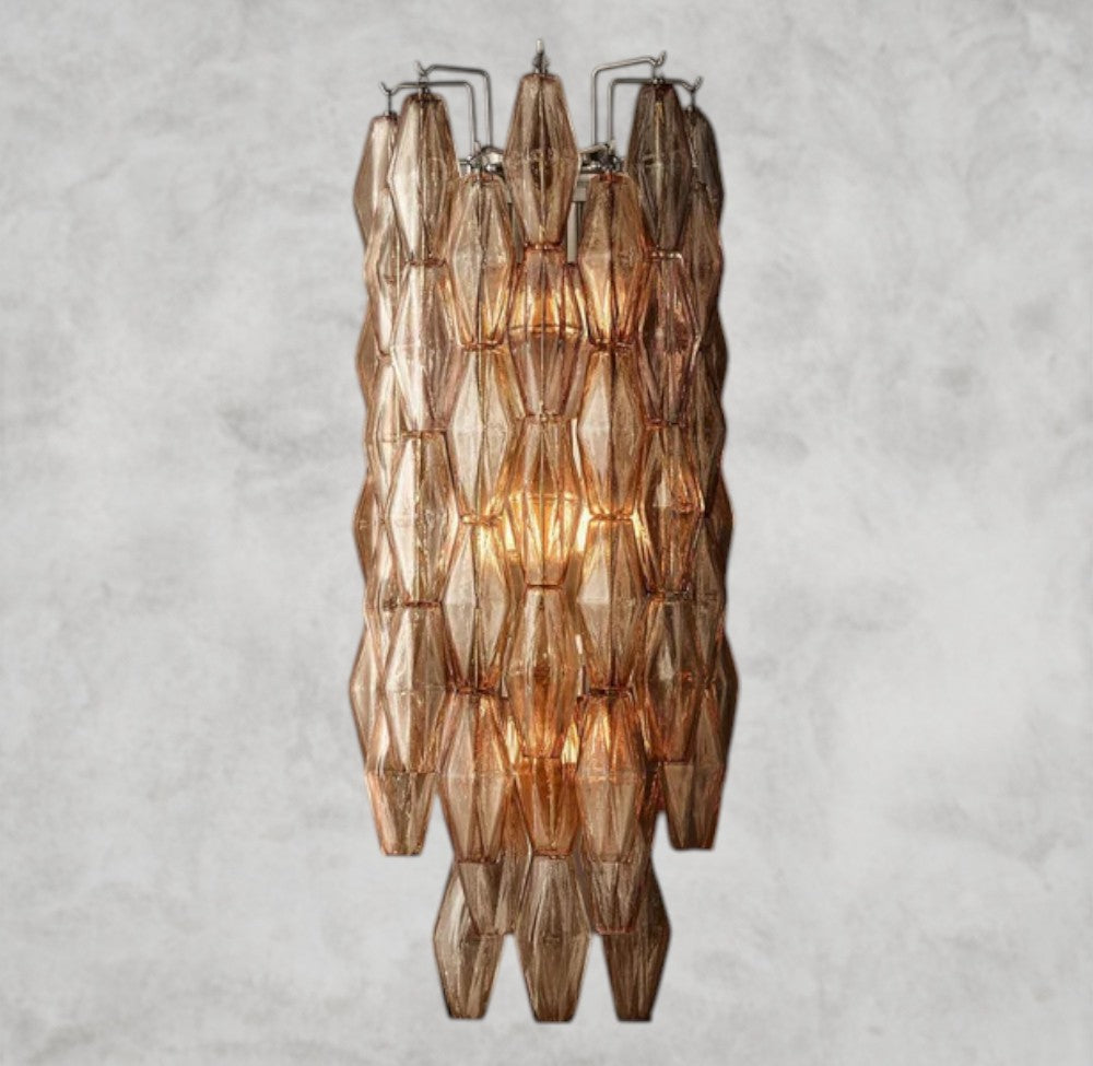 CHIARA CLEAR/ SMOKE GLASS GRAND SCONCE 30