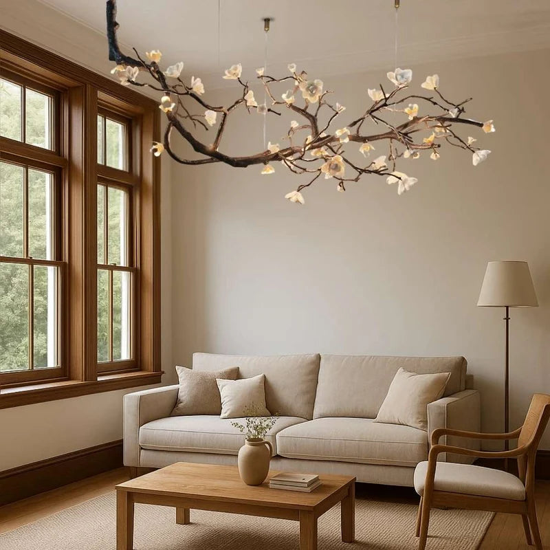 Wanos Crystal Flower Tree Branch Chandelier