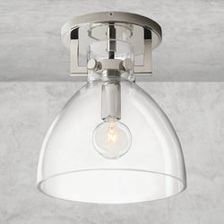 Machinist Glass Cloche Flushmount