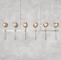 Boule De Cristal Double Linear Chandelier 60"