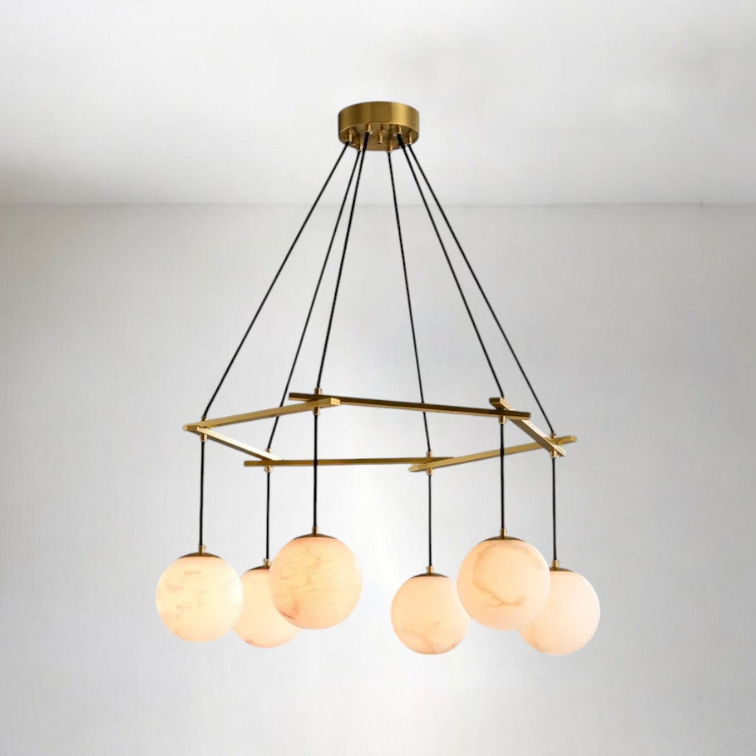 Alabaster Ball Chandelier