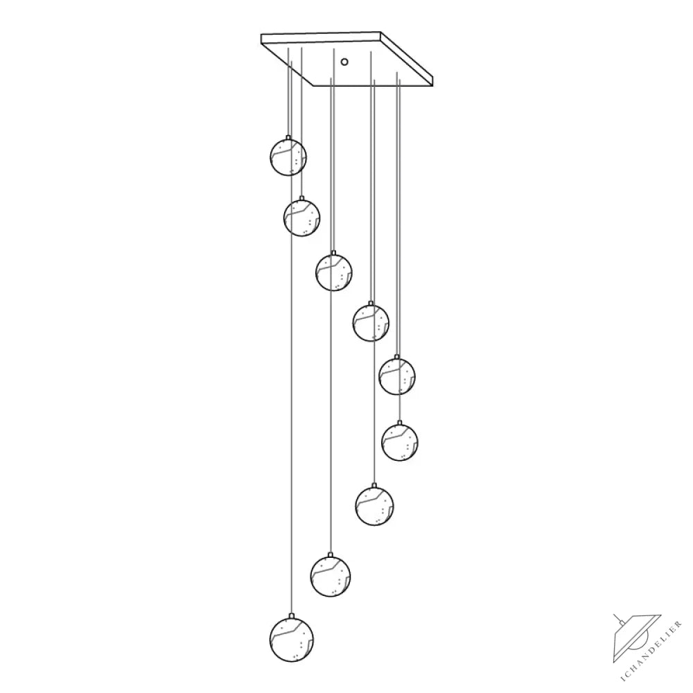 Alabaster Balls Cluster Chandelier