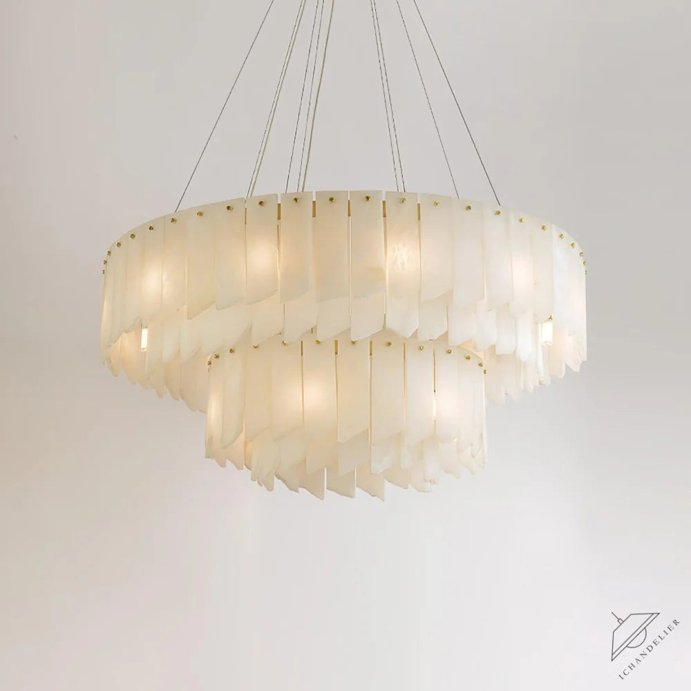Alabaster Cascade Tiered Chandelier