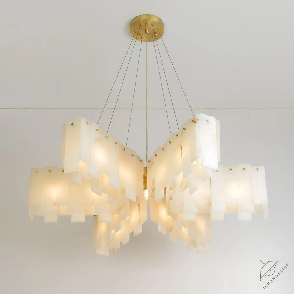 Alabaster Cascade Tiered Chandelier
