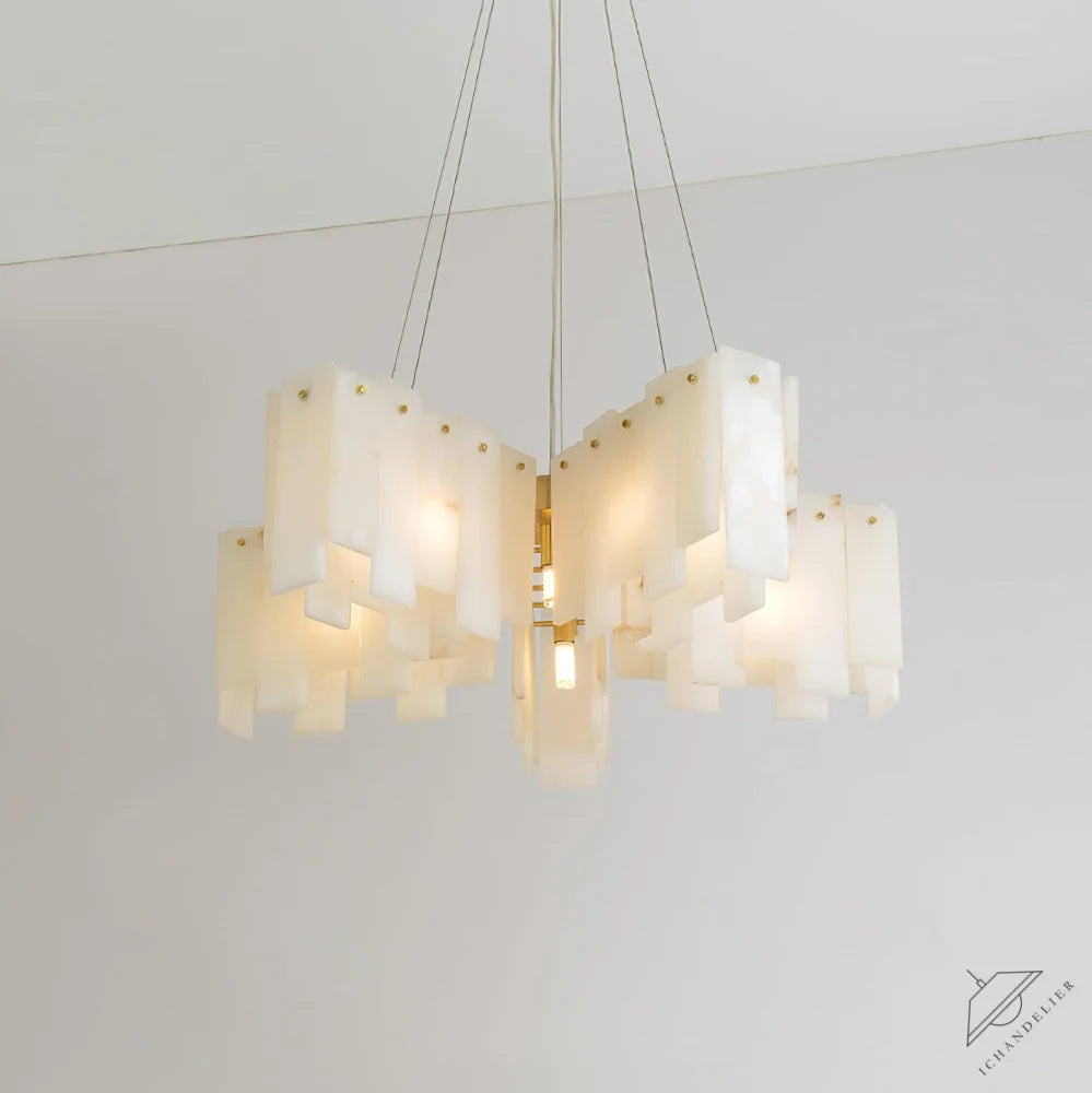 Alabaster Cascade Tiered Chandelier