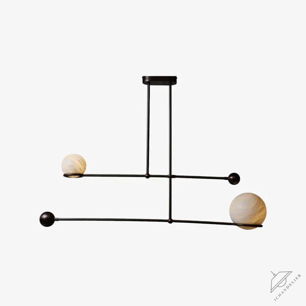 Alabaster Double Pendulum Chandelier