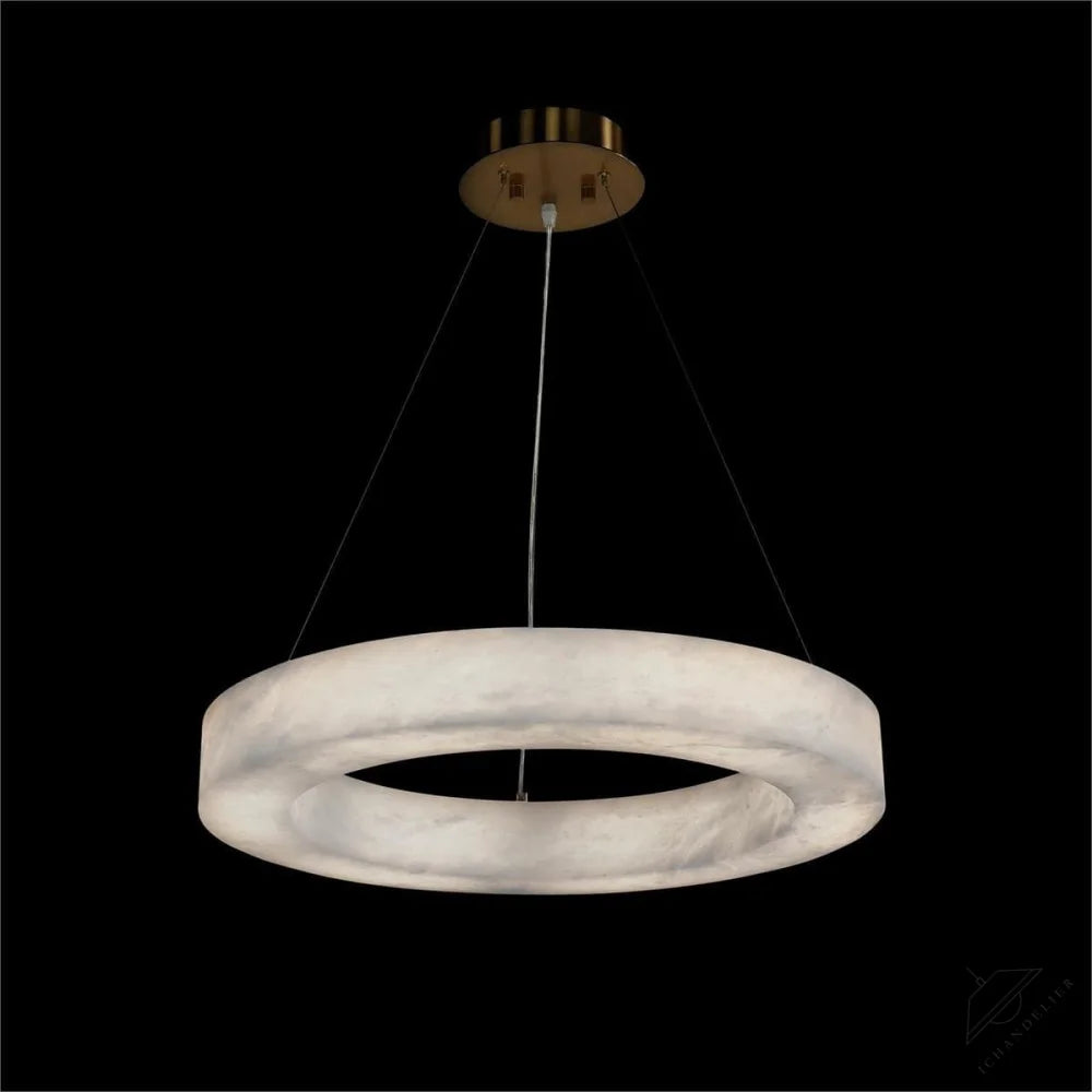 Alabaster Halo Pendant, Small