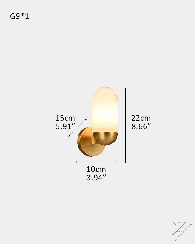 Alabaster Luxury Moonshade Brass Chandelier for dining room
