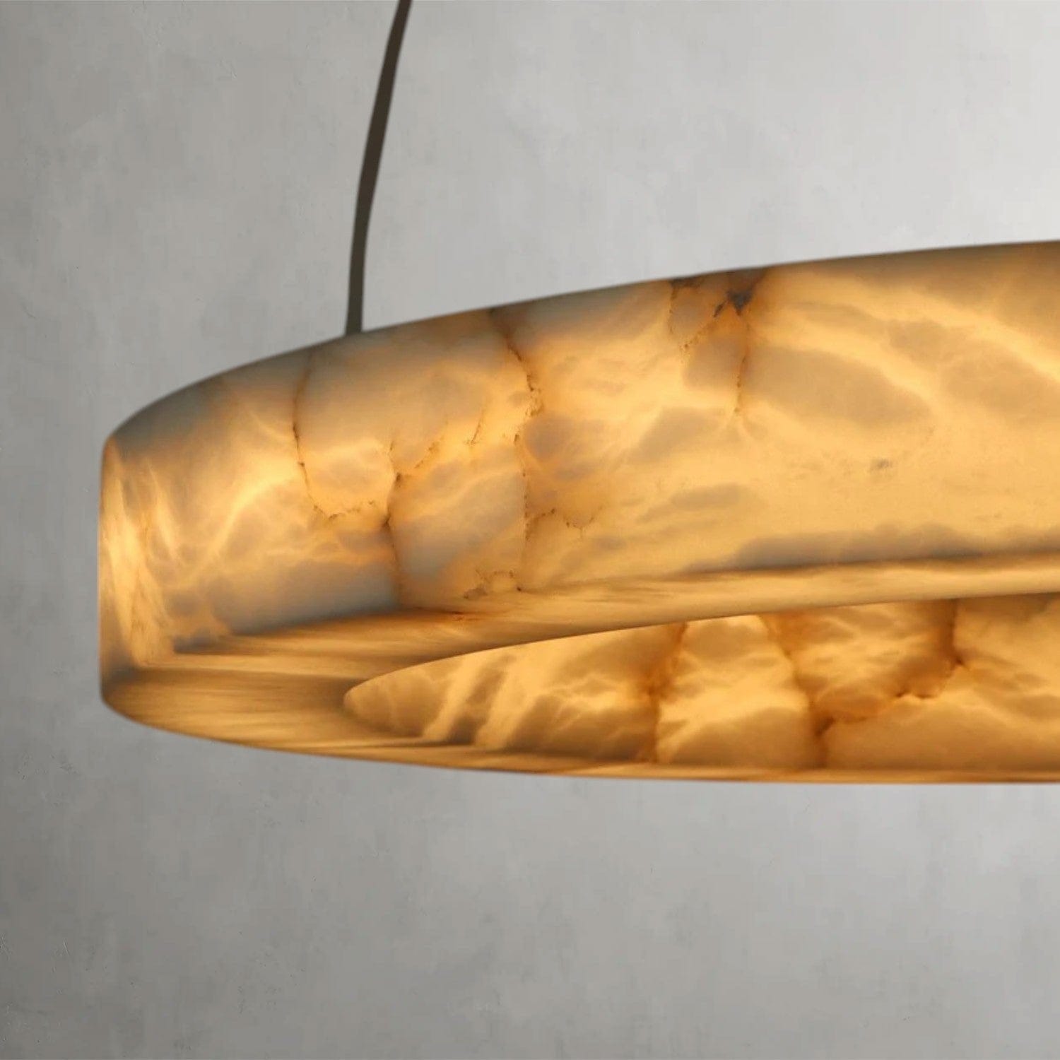 Alabaster natural stone round chandelier