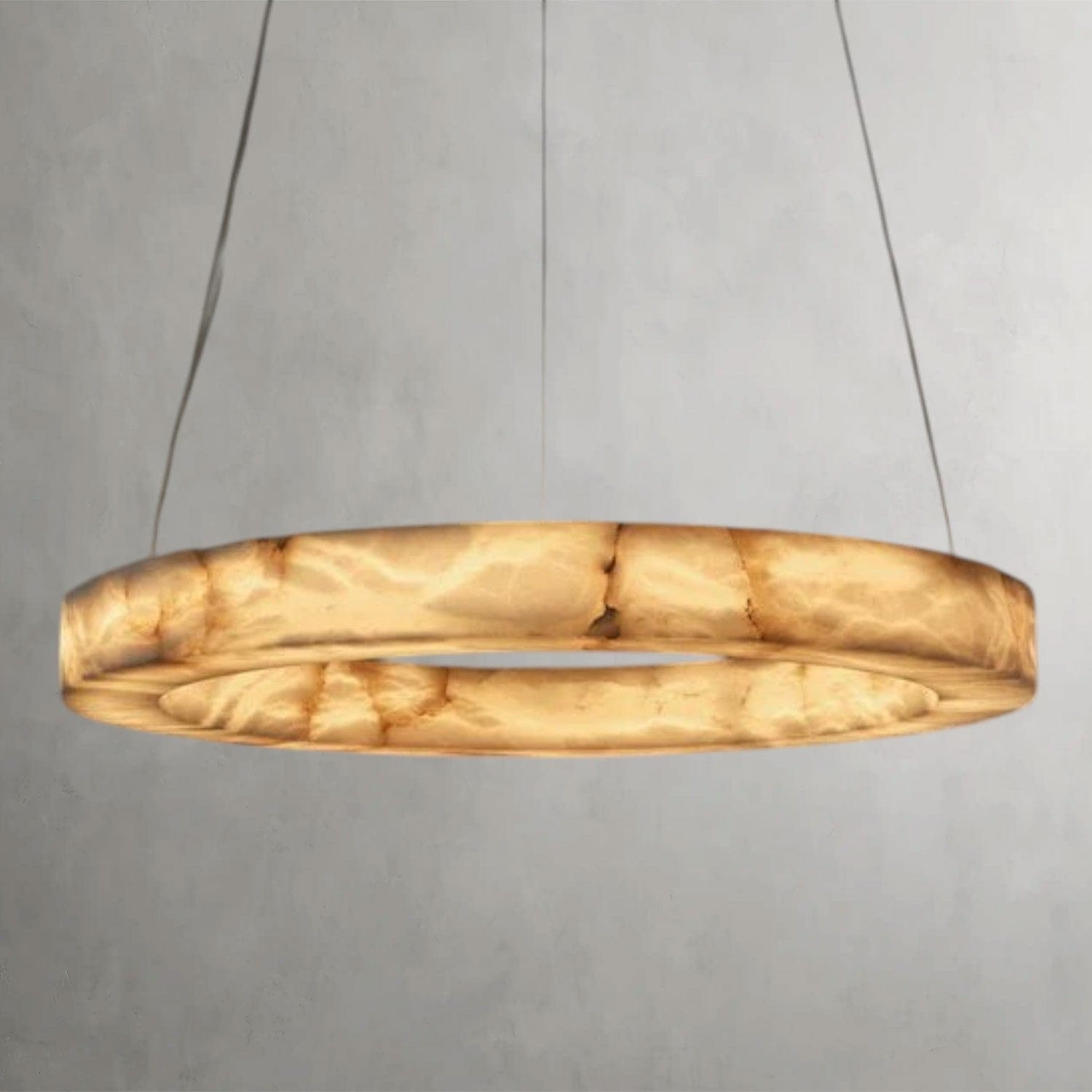 Alabaster natural stone round chandelier