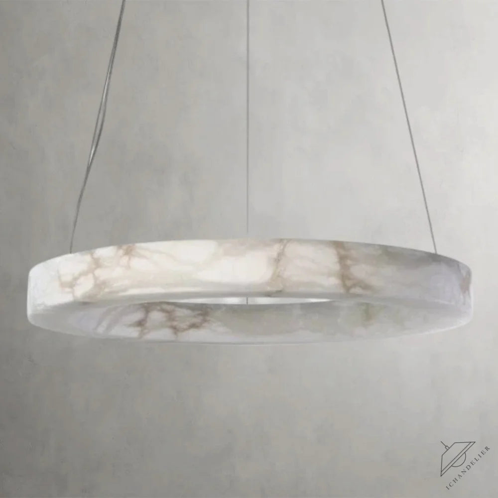 600 x 60 x 60 mm Alabaster natural stone round chandelier