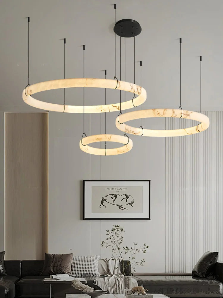 Alabaster Ring Pendant Lamp