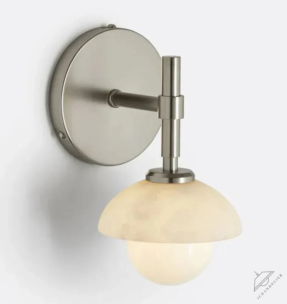 Nickle Alabaster Shade Greenwich Wall Sconce