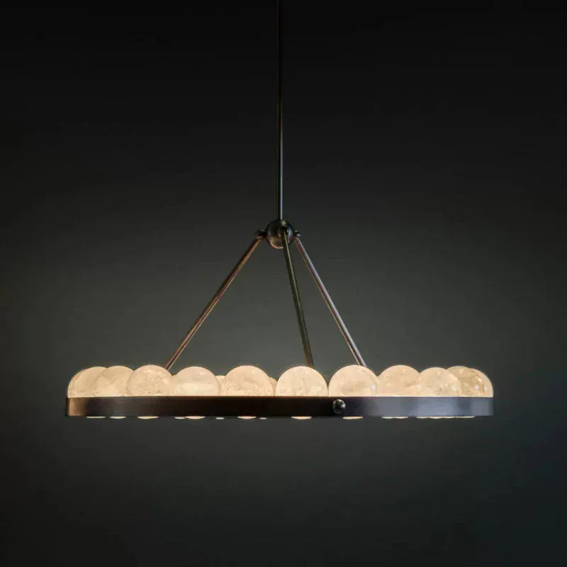 Alabaster Suter Chandelier 35.4", 46.5", 57.5"